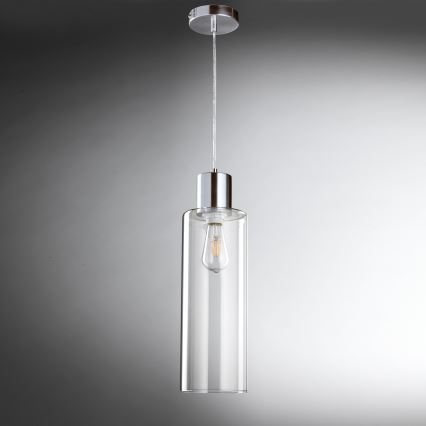 ONLI - Lámpara colgante DODO 1xE27/22W/230V cromo brillante