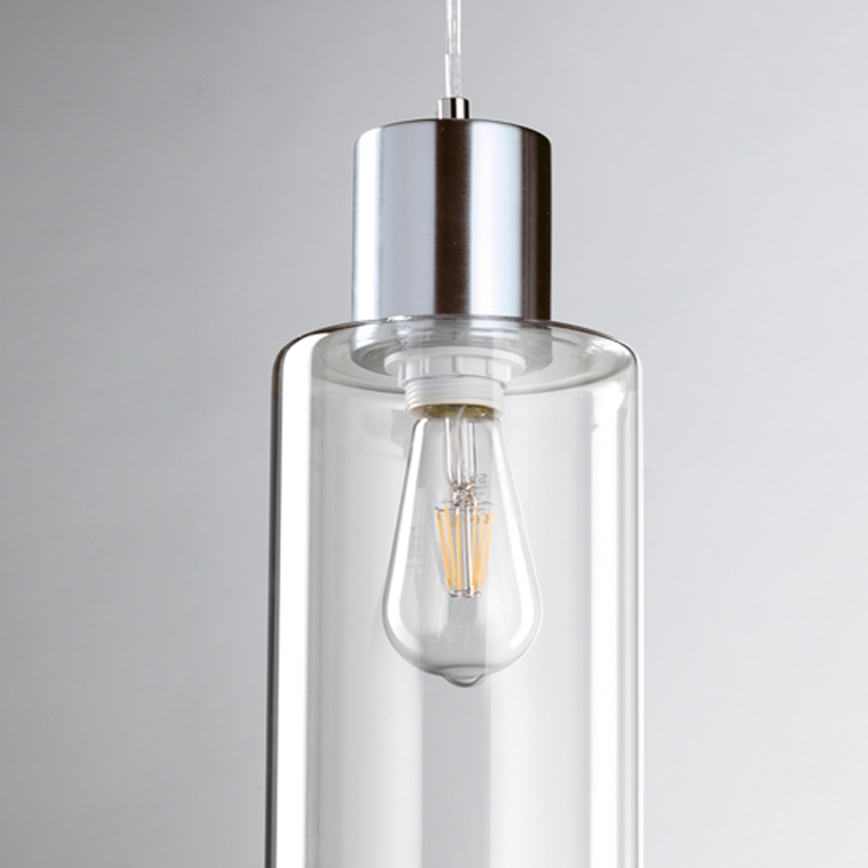 ONLI - Lámpara colgante DODO 1xE27/22W/230V cromo brillante