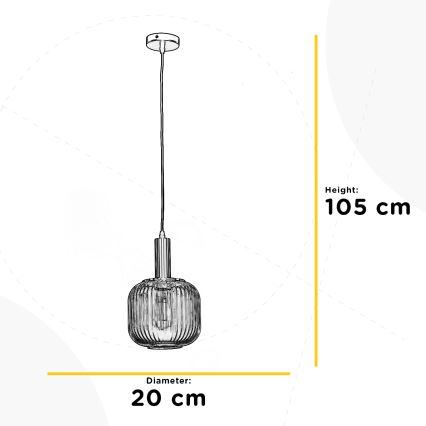 ONLI - Lámpara colgante DOROTY 1xE27/22W/230V diá. 20 cm