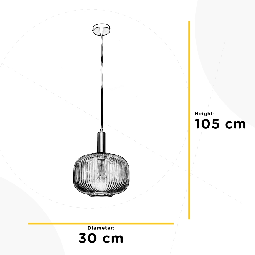 ONLI - Lámpara colgante DOROTY 1xE27/22W/230V diá. 30 cm