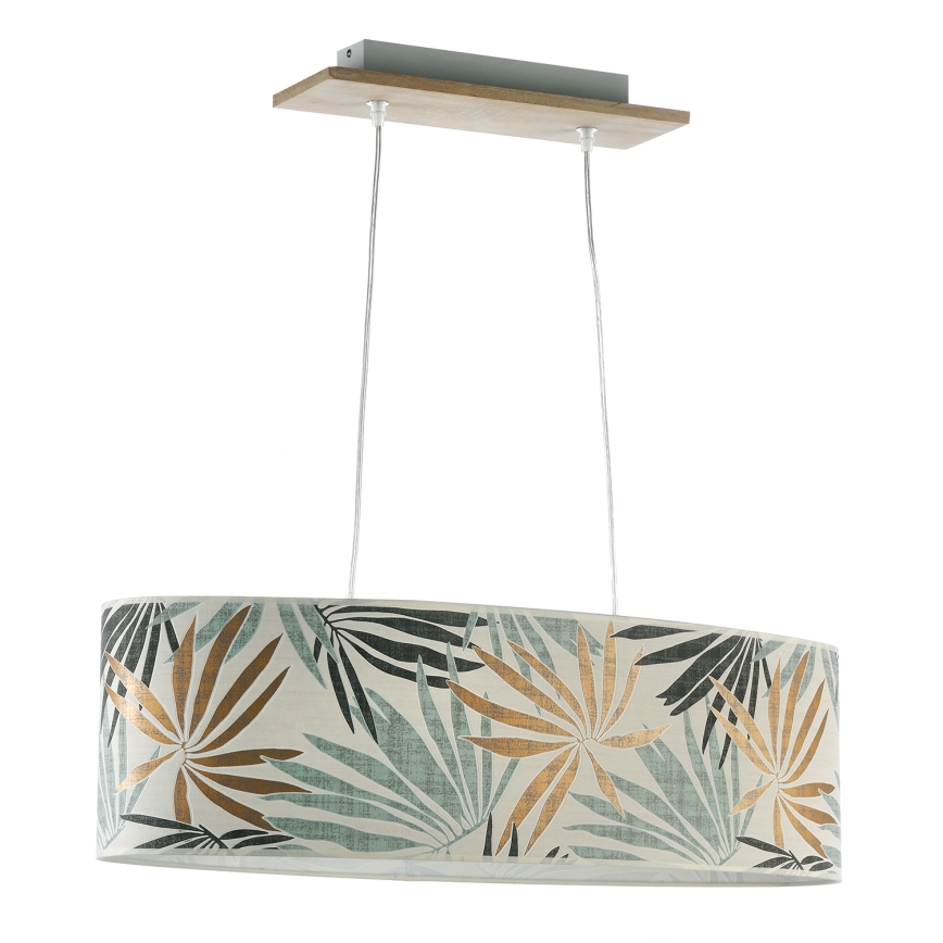 ONLI - Lámpara colgante FLORA 2xE27/22W/230V verde/dorado
