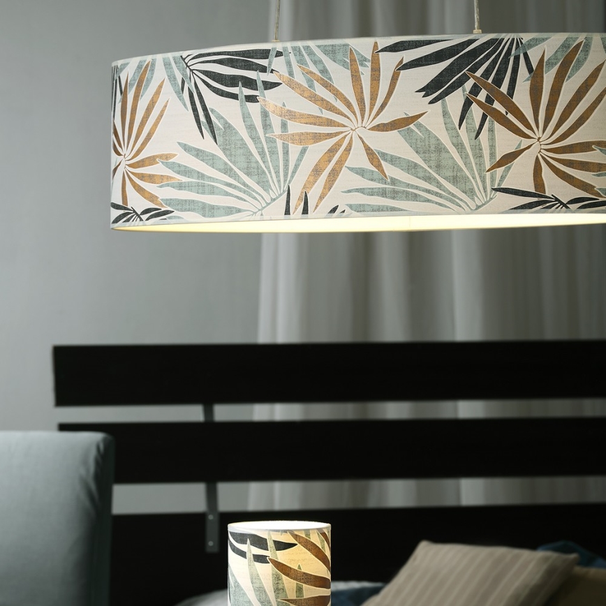ONLI - Lámpara colgante FLORA 2xE27/22W/230V verde/dorado