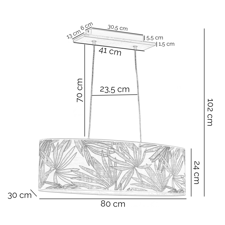ONLI - Lámpara colgante FLORA 2xE27/22W/230V verde/dorado