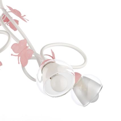 ONLI - Lámpara colgante infantil BUTTERFLY 5xE14/6W/230V