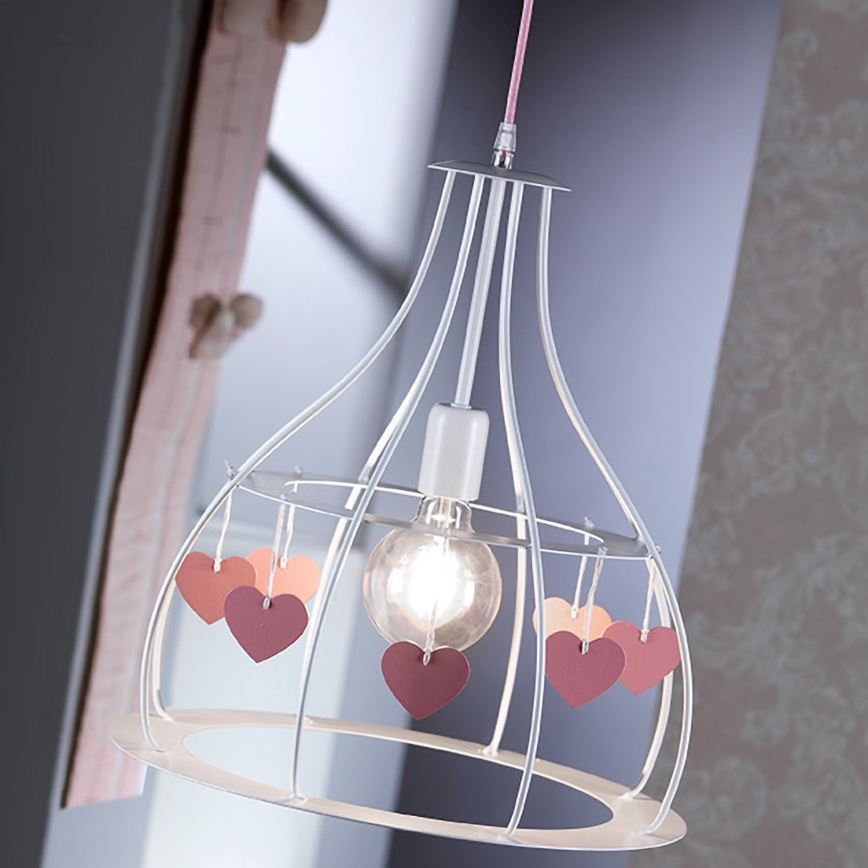 ONLI - Lámpara colgante infantil TITTA 1xE27/22W/230V rosa
