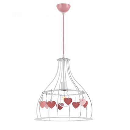 ONLI - Lámpara colgante infantil TITTA 1xE27/22W/230V rosa