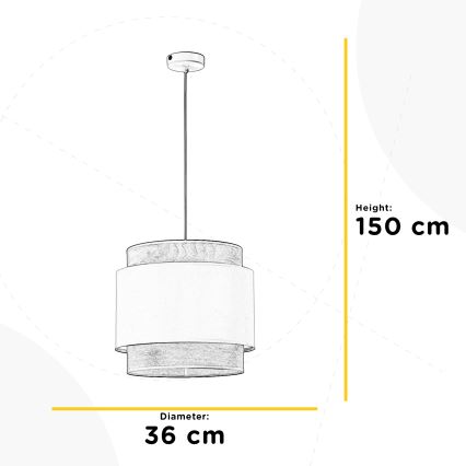 ONLI - Lámpara colgante LICIA 1xE27/22W/230V