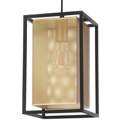ONLI - Lámpara colgante MALIK 1xE27/22W/230V dorado/negro