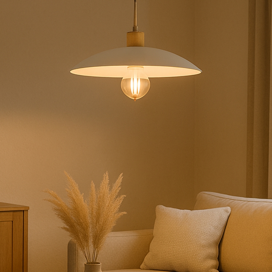 ONLI - Lámpara colgante OHANA 1xE27/22W/230V roble