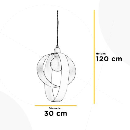 ONLI - Lámpara colgante SERENA 1xE27/22W/230V blanco