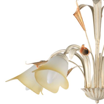 ONLI - Lámpara de araña con cadena LUCREZIA 5xE14/6W/230V crema
