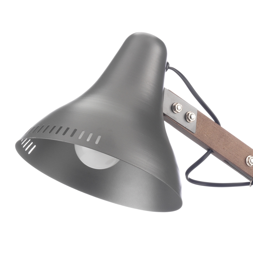 ONLI - Lámpara de mesa ARCHITETTO 1xE27/22W/230V 62 cm gris/marrón