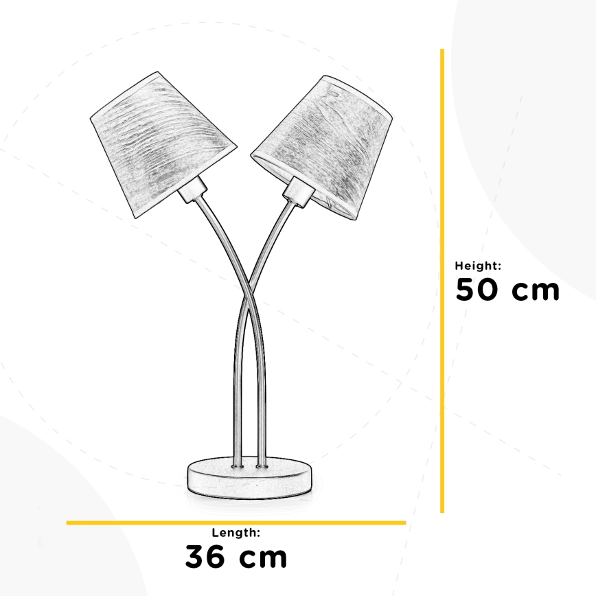 ONLI - Lámpara de mesa ASIA 2xE14/6W/230V 50 cm