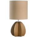 ONLI - Lámpara de mesa CARAMBOLA 1xE14/6W/230V beige/marrón