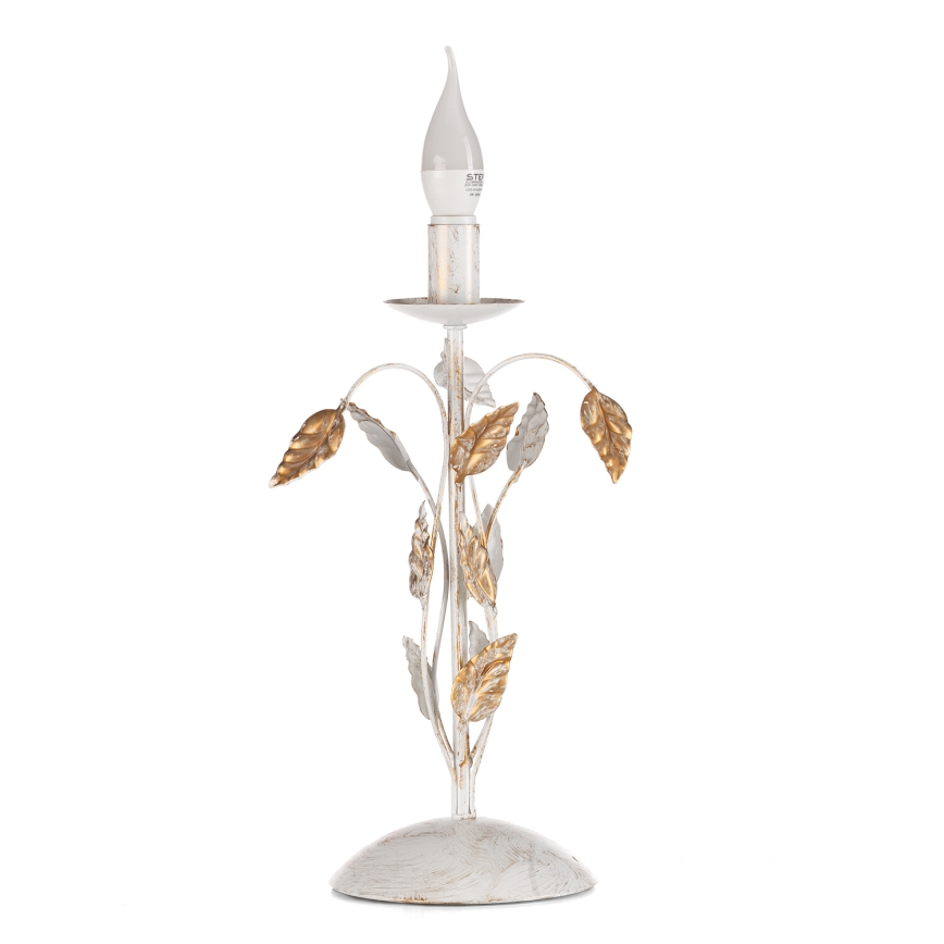 ONLI - Lámpara de mesa COLLANA 1xE14/6W/230V 40 cm blanco