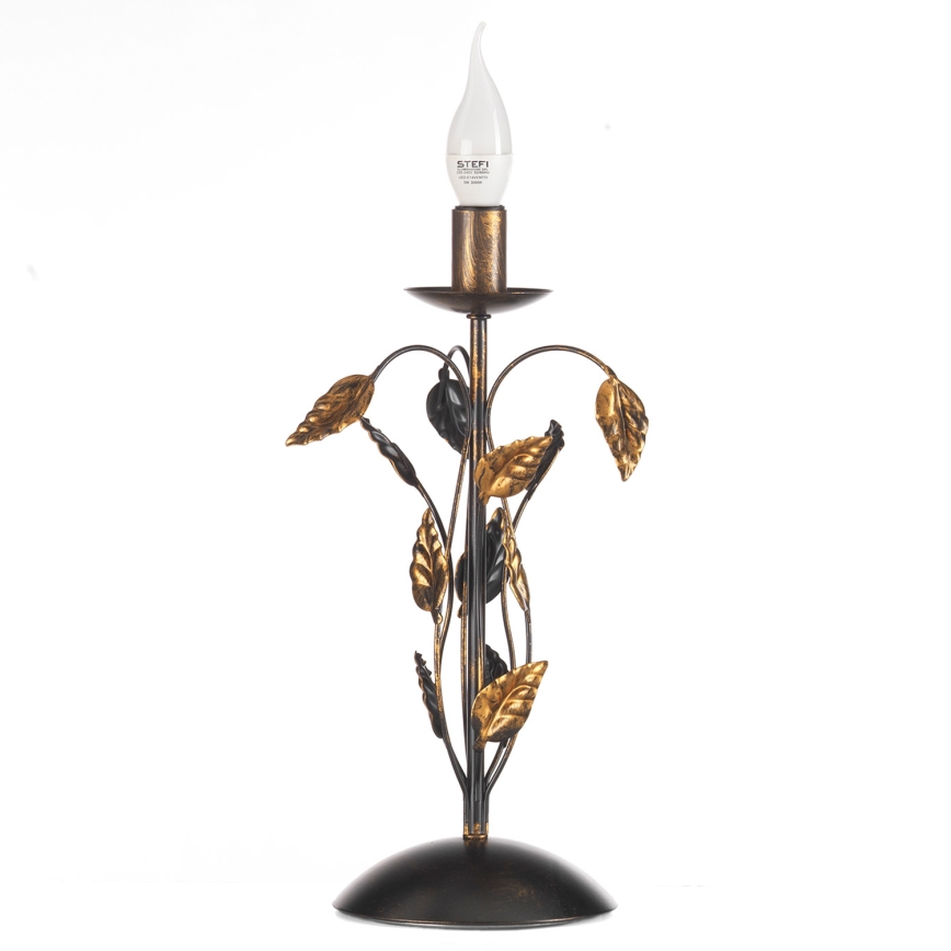 ONLI - Lámpara de mesa COLLANA 1xE14/6W/230V 40 cm bronce