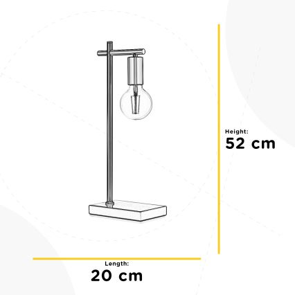 ONLI - Lámpara de mesa CROSS 1xE27/22W/230V 52 cm