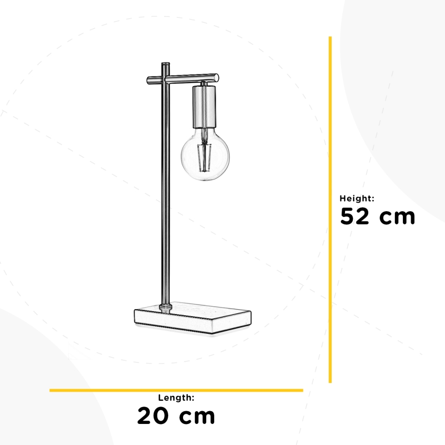 ONLI - Lámpara de mesa CROSS 1xE27/22W/230V 52 cm