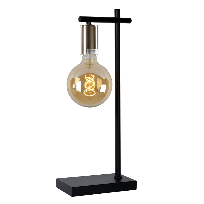 ONLI - Lámpara de mesa CROSS 1xE27/22W/230V negro/latón