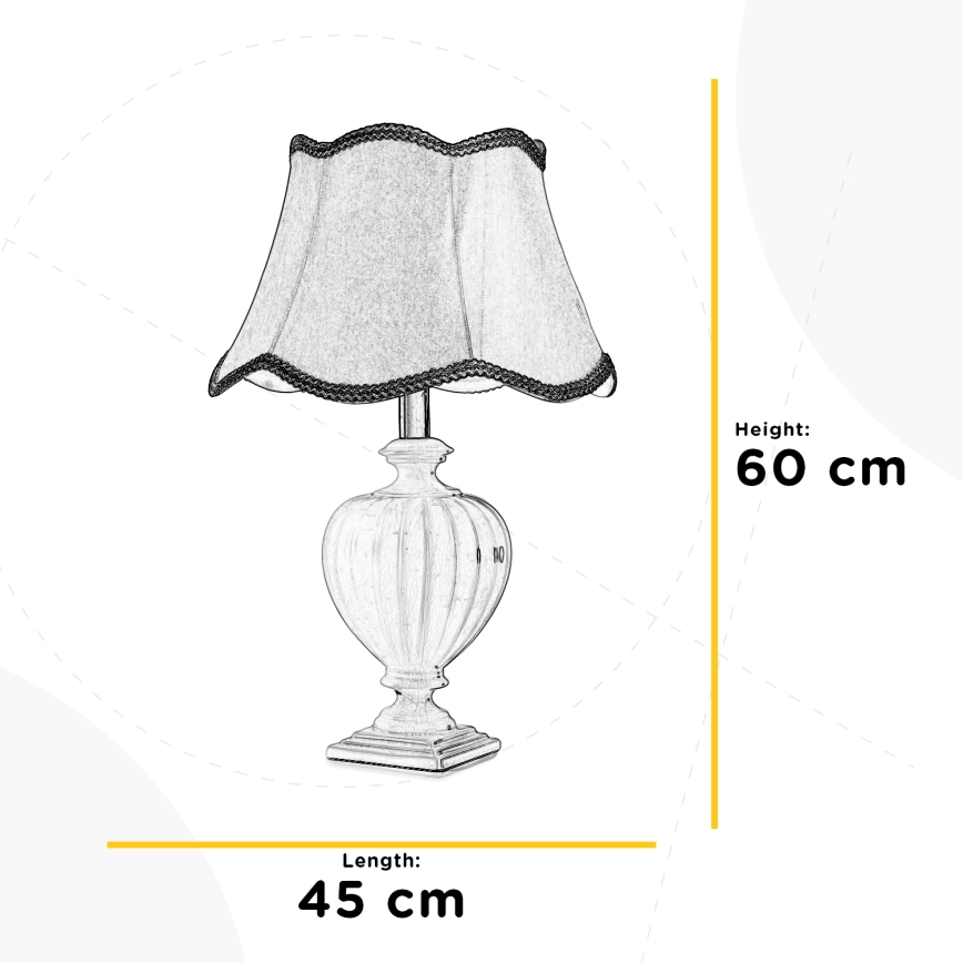 ONLI - Lámpara de mesa DESY 1xE27/22W/230V 60 cm
