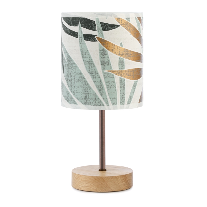ONLI - Lámpara de mesa FLORA 1xE27/22W/230V 28 cm verde/dorado