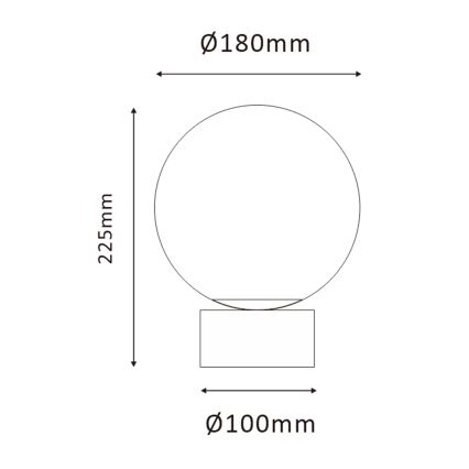ONLI - Lámpara de mesa JANET 1xE14/6W/230V diá. 20 cm