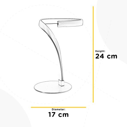 ONLI - Lámpara de mesa LED INFINITY LED/12W/230V 4500K 24 cm cromo mate