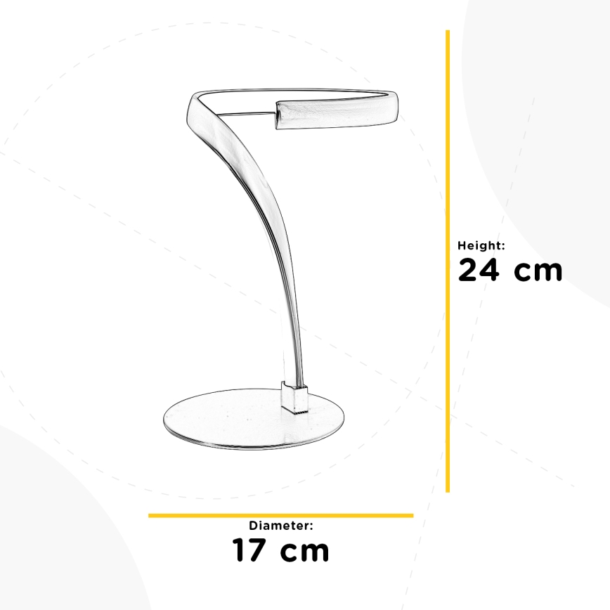 ONLI - Lámpara de mesa LED INFINITY LED/12W/230V 4500K 24 cm cromo mate