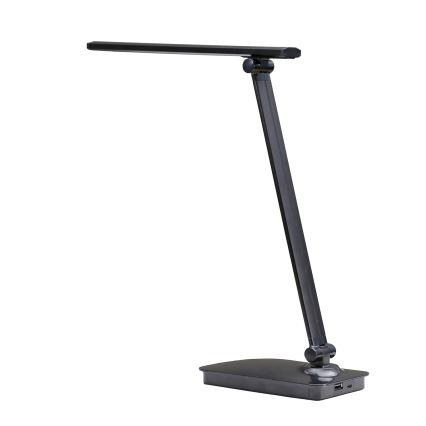 ONLI - Lámpara de mesa LED regulable con puerto USB DESKI LED/7W/230V 4000K negro