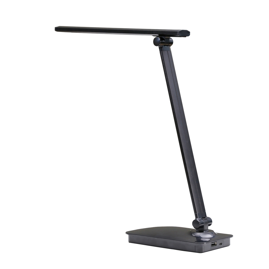 ONLI - Lámpara de mesa LED regulable con puerto USB DESKI LED/7W/230V 4000K negro