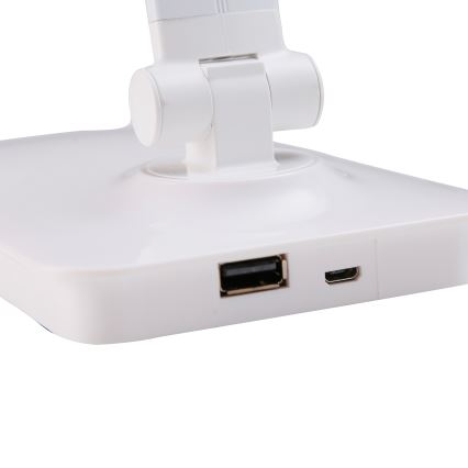 ONLI - Lámpara de mesa LED táctil regulable con USB portem DESKI LED/7W/230V 4000K blanco