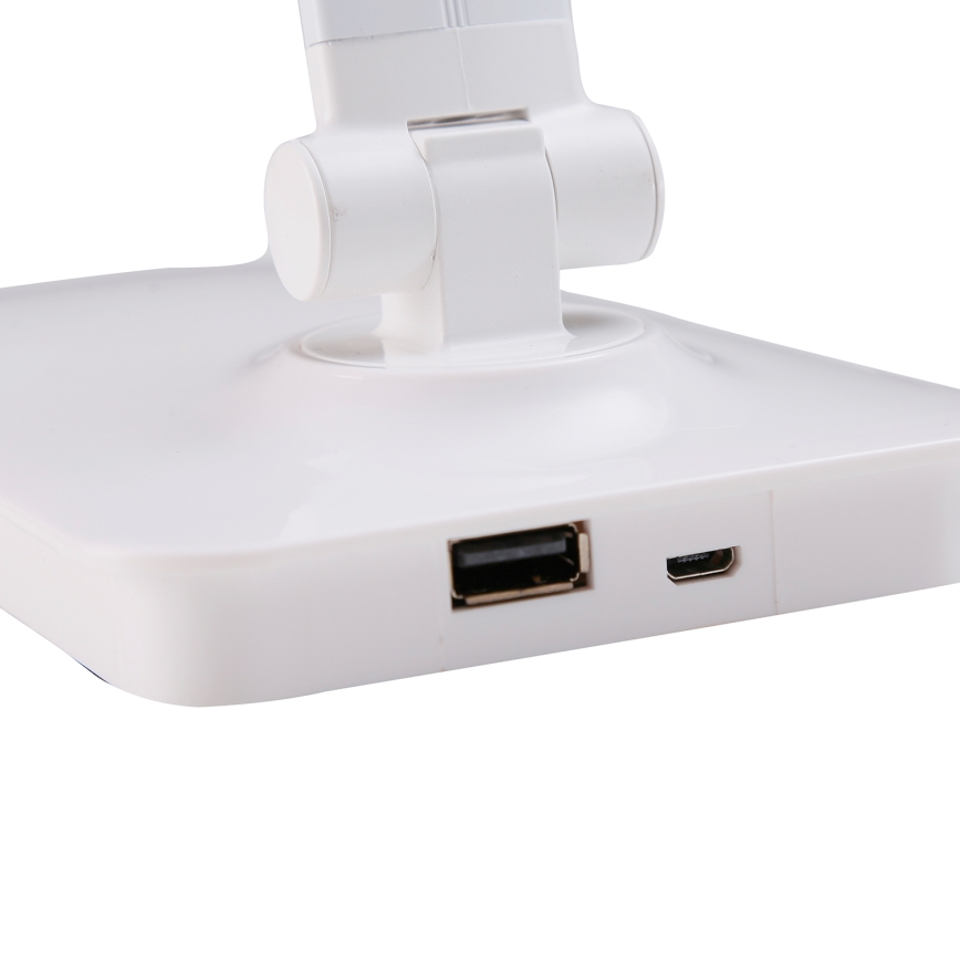 ONLI - Lámpara de mesa LED táctil regulable con USB portem DESKI LED/7W/230V 4000K blanco
