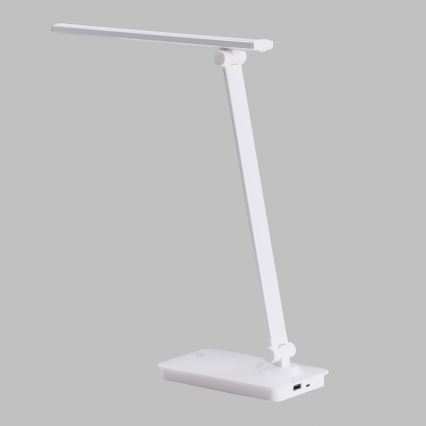 ONLI - Lámpara de mesa LED táctil regulable con USB portem DESKI LED/7W/230V 4000K blanco