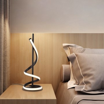 ONLI - Lámpara de mesa LED TWIST LED/12W/230V 4000K 40 cm negro