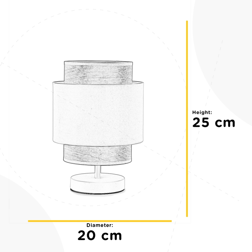 ONLI - Lámpara de mesa LICIA 1xE27/22W/230V