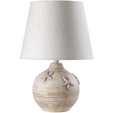 ONLI - Lámpara de mesa MARINA 1xE27/22W/230V beige/ blanco 60 cm