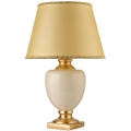 ONLI - Lámpara de mesa MOZART 1xE27/22W/230V beige/dorado 75 cm