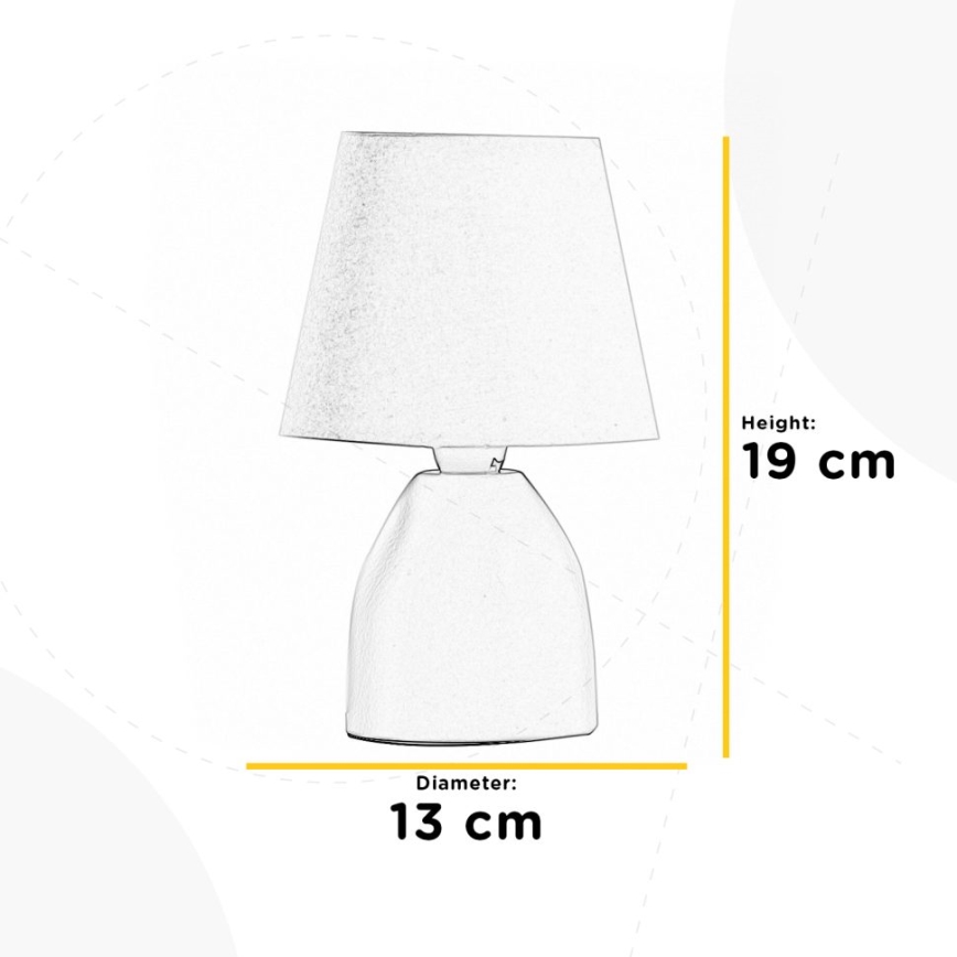 ONLI - Lámpara de mesa NANO 1xE14/6W/230V blanco 19 cm