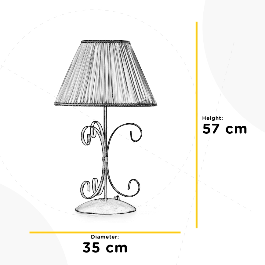 ONLI - Lámpara de mesa ODINO 1xE27/22W/230V 57 cm