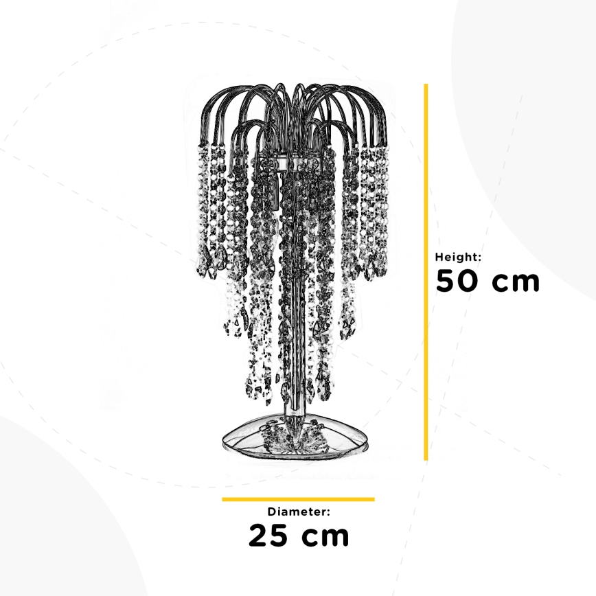 ONLI - Lámpara de mesa PIOGGIA 2xE14/6W/230V dorado 50 cm