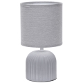 ONLI - Lámpara de mesa SHELLY 1xE27/22W/230V gris 28 cm