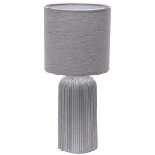 ONLI - Lámpara de mesa SHELLY 1xE27/22W/230V gris 45 cm