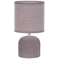 ONLI - Lámpara de mesa SHELLY 1xE27/22W/230V marrón 28 cm