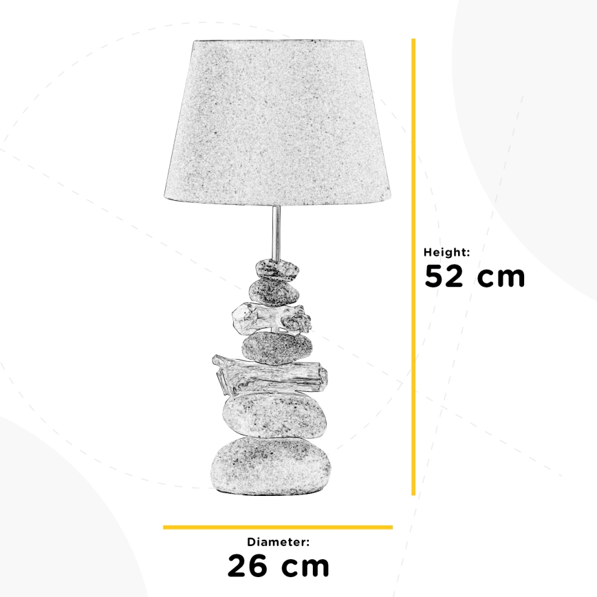 ONLI - Lámpara de mesa VERA 1xE27/22W/230V 52 cm