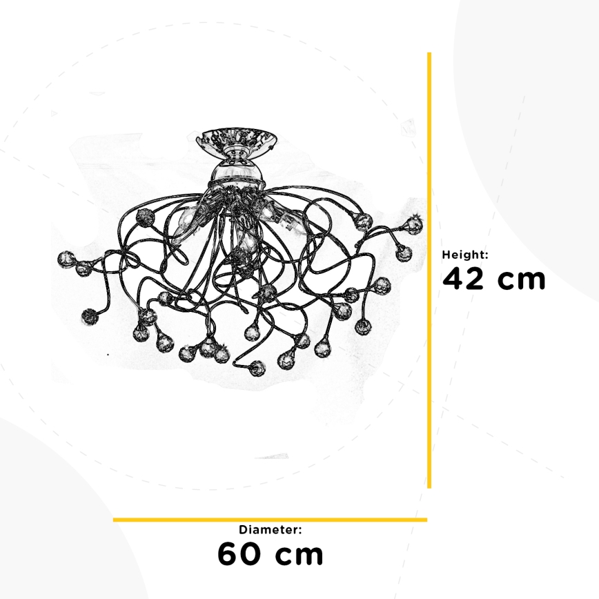 ONLI - Lámpara de techo TRILLY 5xE14/6W/230V