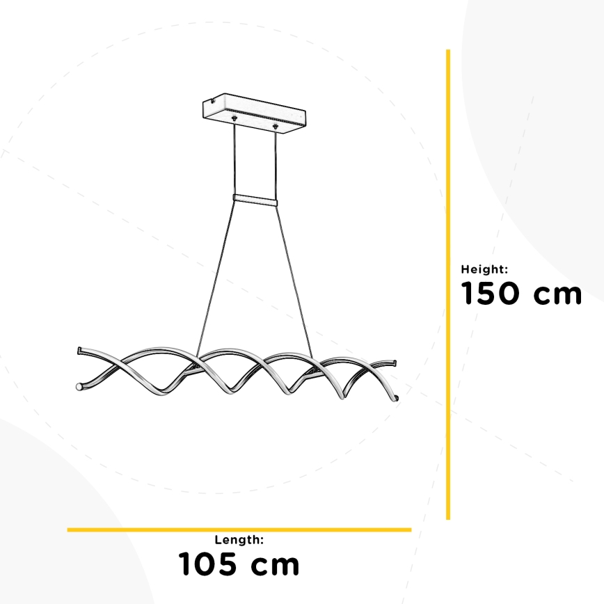 ONLI - Lámpara LED colgante DNA LED/24W/230V 4000K plata