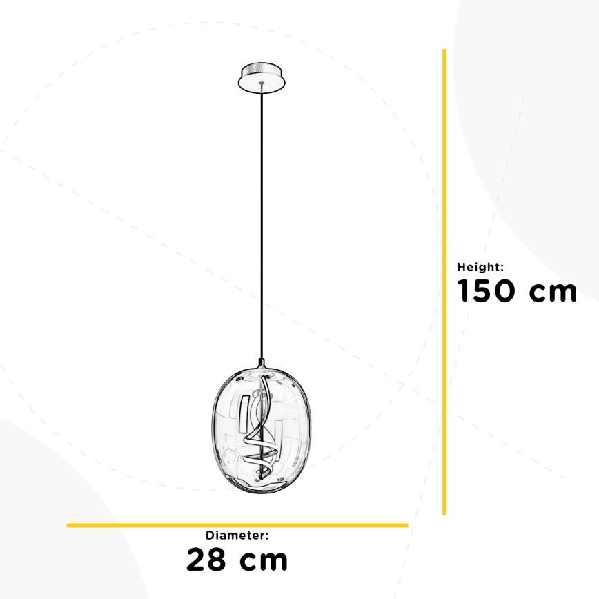 ONLI - Lámpara LED colgante LILLY LED/12W/230V 4000K negro