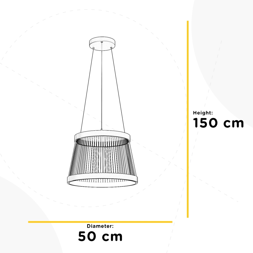 ONLI - Lámpara LED colgante MATE LED/40W/230V 4000K negro