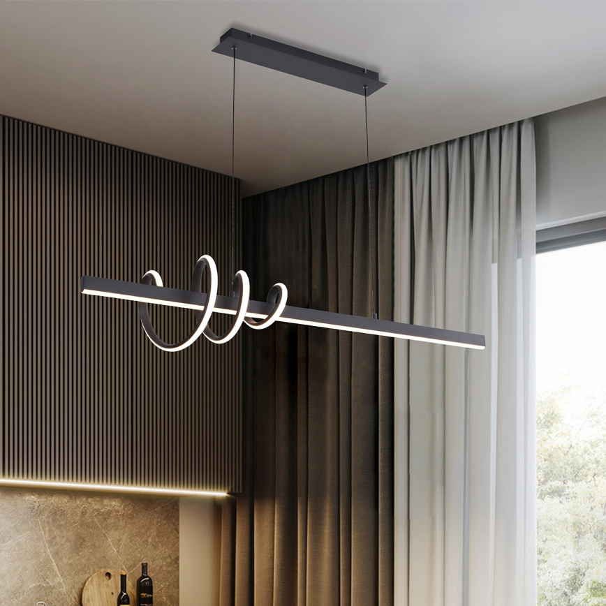 ONLI - Lámpara LED colgante SWING LED/30W/230V 4000K negro