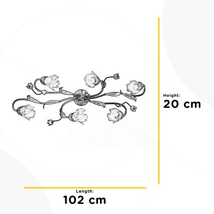 ONLI - Plafón ARIANNA 6xE14/6W/230V